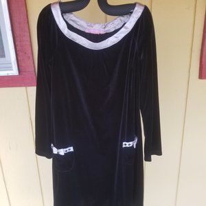 BLACK VELVET GOTHIC DRESS